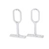 Wardrobe Cupboard Clothes Hanging Oval Pipe Rail Supports Silver Tone 2pcs - Silver Tone