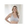 Plus Size Women's Bestform 5006014 Comfortable Unlined Wireless Cotton Stretch Sports Bra With Front Closure by Bestform in Heather Grey (Size 48)