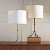 Cortland Table Lamp - Tapered Lamp Shade, Tapered Shade in Arctic Blue, Antique Silver Base with Tapered Shade in Arctic Blue - Frontgate