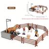 Farm Ranch Toys Stable Doll Playset Horse Club With Rider Stable Enclosure Horseback Riding Doll Animal Playset Gifts For Girls And Boys Christmas Day Gifts Children's Play House Toys La Ferme