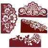 4pcs Lace Border Metal Die Cuts Assorted Flower Background Cutting Dies Birthday And Wedding Rose Die Cutting Template Greeting Cards Diy Mould Scrapbook Album Paper Cards Making