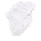 Leveret Baby Onesie Boys Girls Bodysuit 4 Pack Short Sleeve Underwear White 100% Cotton 12-18 Months screenshot. Infant Bodysuits directory of Clothes.