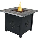 Sunnydaze 30-Inch Square Propane Gas Fire Pit Table with Lava Rocks screenshot. Outdoor Decor directory of Home & Garden.