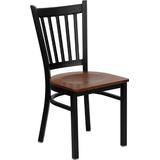 Flash Furniture HERCULES Series Black Vertical Back Metal Restaurant Chair - Cherry Wood Seat screenshot. Chairs directory of Office Furniture.