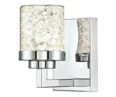 Westinghouse Lighting 6324400 Joliet One-Light Indoor Wall Fixture, Chrome Finish with Floating Crys