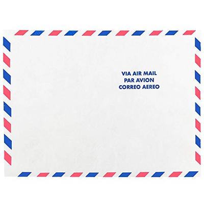 JAM PAPER Tyvek Tear-Proof Open End Catalog Envelopes - 9 x 12 - White Airmail - 50/Pack