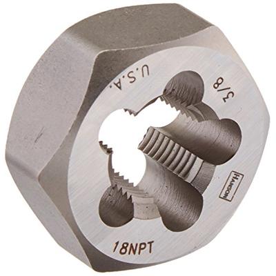 Irwin Tools 7404 Irwin High Carbon Steel Re-Threading Hexagon Taper Pipe Dies - Die 3/8-18NPT Hrt Ha