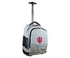 Denco NCAA Indiana Hoosiers Expedition Wheeled Backpack, 19-inches, Grey