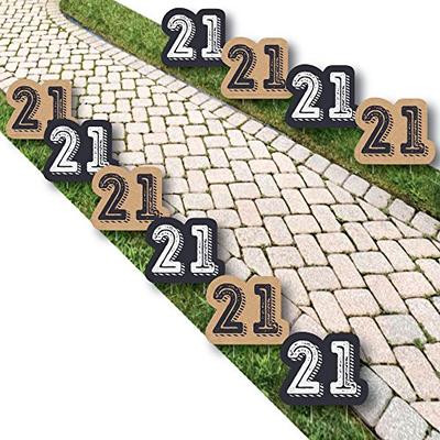 Finally 21 - Lawn Decorations - Outdoor 21st Birthday Party Yard Decorations - 10 Piece