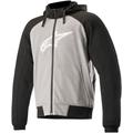 Alpinestars Chrome Sport Felpa con cappuccio moto, grigio, dimensione XL