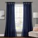 Burlap Knotted Tab Top Window Curtain Panels Navy Pair 45X84 Set - Lush Decor 16T004248