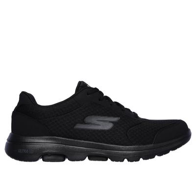 Skechers Men's GOwalk 5 - Qualify Sneaker | Size 13.0 Extra Wide | Black | Textile/Synthetic | Machine Washable