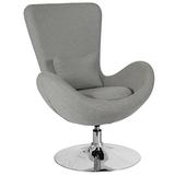 Flash Furniture Egg Series Light Gray Fabric Side Reception Chair screenshot. Chairs directory of Office Furniture.