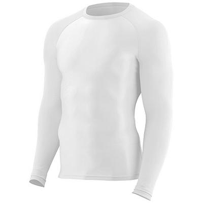 Augusta Sportswear Boys' Hyperform Compression Long Sleeve Shirt L White