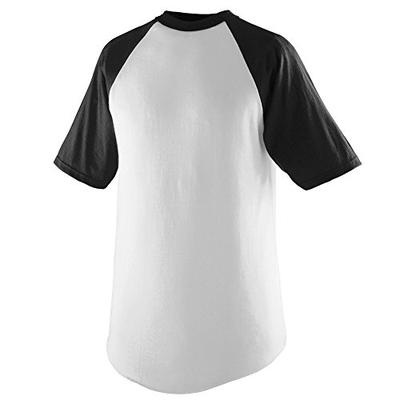 Augusta Sportswear Short Sleeve Baseball Jersey, Small, White/Black