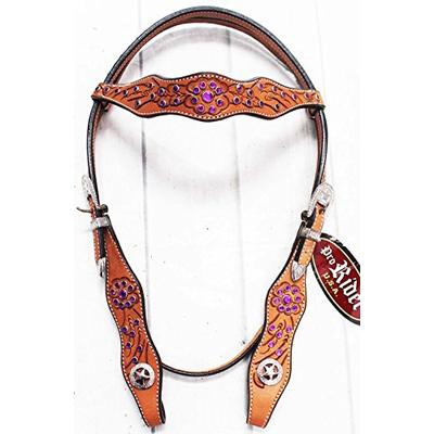 PRORIDER Horse Tack Bridle Western Leather Headstall 9209HBCO00