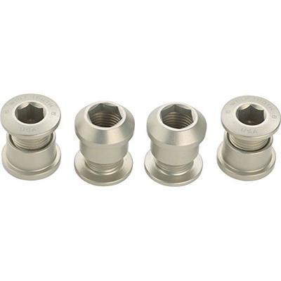 Wolf Tooth Components Set of 4 Chainring Bolts for 1x use, Dual Hex Fittings, Silver