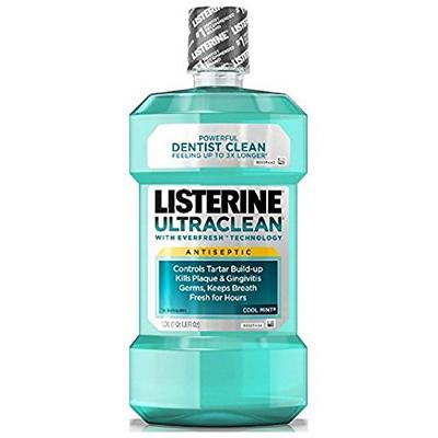 Listerine Ultra Clean Antiseptic Mouthwash, Cool Mint 1.8 oz ( Pack of 4)