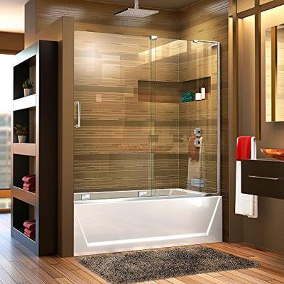 DreamLine Mirage-X 56-60 in. Width, Frameless Sliding Tub Door, 3/8" Glass, Chrome Finish