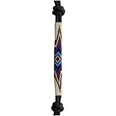 Professional's Choice Beaded Rope Halter Blk/Turq
