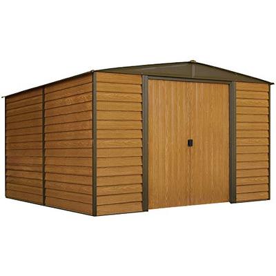 Arrow WR1012 Woodridge EG, 10 by 12-Feet Steel Storage Shed, ft. x ft, Neutral