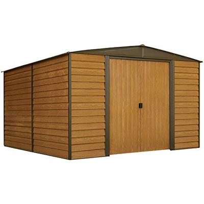 Arrow WR1012 Woodridge EG, 10 by 12-Feet Steel Storage Shed, ft. x ft, Neutral