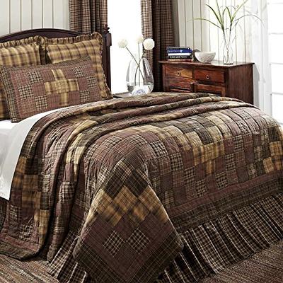 VHC Brands Prescott Luxury King Cotton Quilt in Brown and Tan