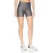 Under Armour Women's HeatGear Armour Middy Shorts, Charcoal Light Heath (019)/Metallic Silver, Mediu