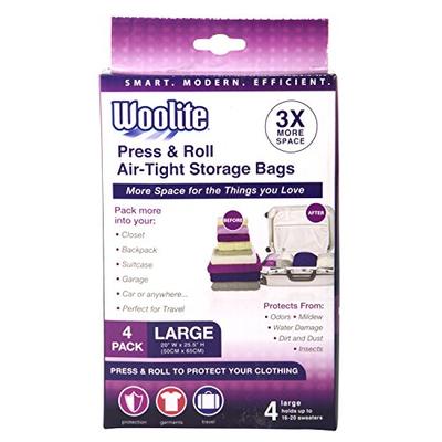 Woolite's 4 Piece Air-Tight Hand Roll Vacuum Storage Bags