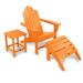 POLYWOOD® Long Island Adirondack 3-Piece Set, Resin in Orange/Yellow | 38.5 H x 31.25 W x 33.75 D in | Wayfair PWS184-1-TA