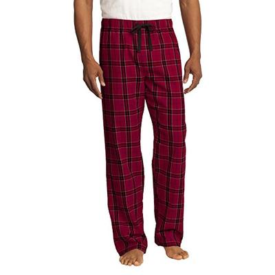 District Men's Young Flannel Plaid Pant XS New Red