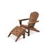 POLYWOOD® South Beach Adirondack 2-Piece Set in Brown | 38.5 H x 31.25 W x 33.75 D in | Wayfair PWS177-1-TE