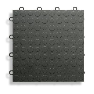 BlockTile B0US4230 Garage Flooring Interlocking Tiles Coin Top Pack, Black, 30-Pack