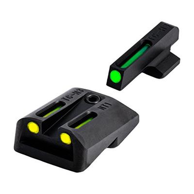 TRUGLO TFO Handgun Sight Set - Fits Novak LoMount Cut .270/.450 (Yellow/Green)