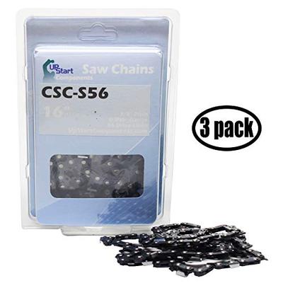 UpStart Components 3-Pack 16" Semi Chisel Saw Chain for Echo CS-306 Chainsaws - (16 inch, 3/8" Low P