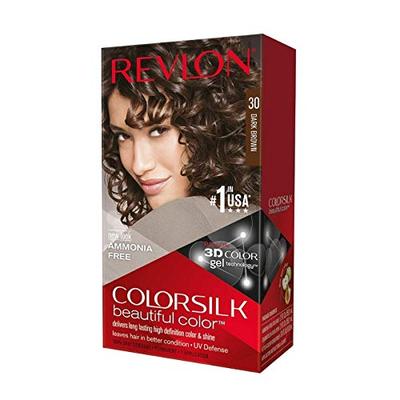 Revlon ColorSilk Hair Color, 30 Dark Brown 1 ea (Pack of 6)
