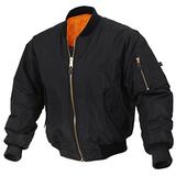 Rothco Enhanced Nylon MA-1 Flight Jacket, L, Black screenshot. Men's Jackets & Coats directory of Men's Clothing.