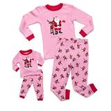 Leveret Matching Doll & Kid Christmas 2 Piece Pajama 5 Year, Pink screenshot. Sleepwear directory of Clothes.