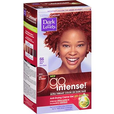 Dark and Lovely Go Intense! Hair Color No.66, Spicy Red, 1 ea (Pack of 2)