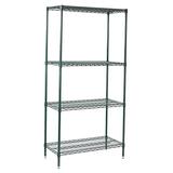 Winco VEXS-1848 4-Tier Wire Shelving Set, Epoxy Coated, 18