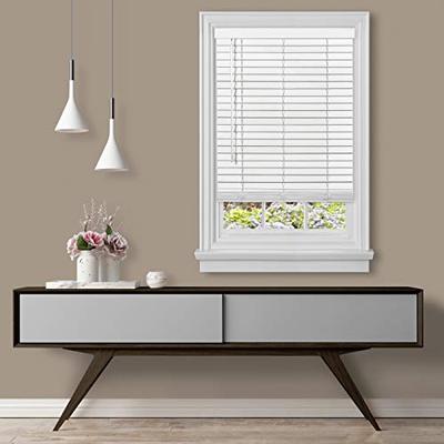 Achim Home Furnishings Cordless GII Madera Falsa 2" Faux Wood Plantation Blind 32" x 64", White