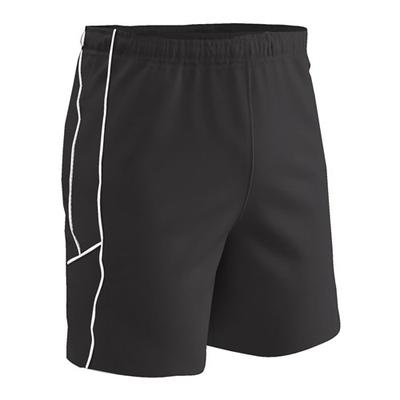 CHAMPRO Child Lightweight Soccer Shorts, Black/Black/White, Large