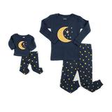 Leveret Moon & Stars Matching Doll & Girl 2 Piece Pajama Set 100% Cotton (5 Years) screenshot. Sleepwear directory of Clothes.
