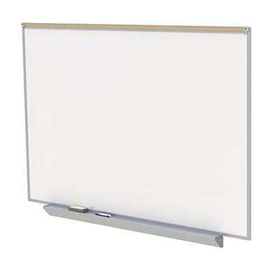 Ghent 4.5" x 8.5" Aluminum Frame Premium Porcelain Magnetic Whiteboard - 1" Maprail, 4 Markers & Era
