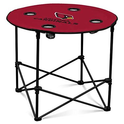 Arizona Cardinals Collapsible Round Table with 4 Cup Holders and Carry Bag