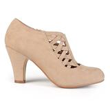 Brinley Co. Womens High Heel Round Toe Bootie Taupe, 6 Wide Width US screenshot. Shoes directory of Clothing & Accessories.