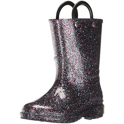 Western Chief Girls Glitter Rain Boot, Multi, 8 M US Toddler