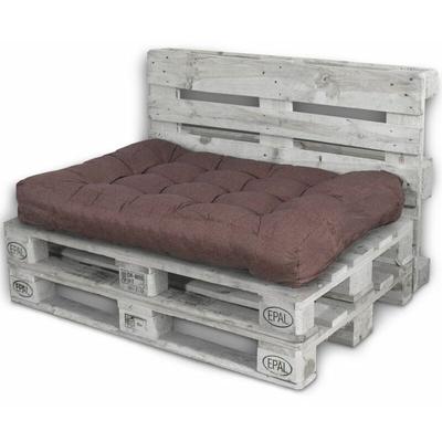 Palettenkissen Palettenauflagen Sitzkissen Rückenlehne Kissen Palette Polster Sofa Couch Braun Image