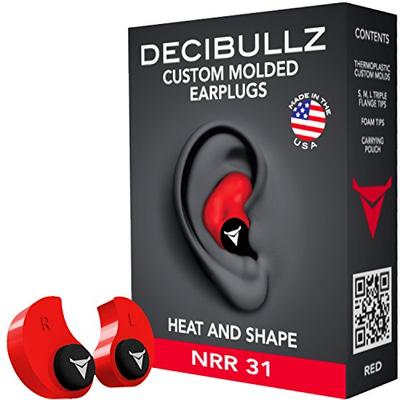 Decibullz - Custom Molded Earplugs, 31dB Highest NRR, Comfortable Hearing Protection for Shooting, T