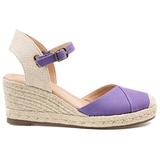 Brinley Co Comfort Womens Espadrille Ankle Strap Wedge Purple, 12 Regular US screenshot. Shoes directory of Clothing & Accessories.